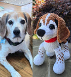 Custom Crochet Dog Plush - Personalized Pet Memorial, Handmade Puppy from Photo.