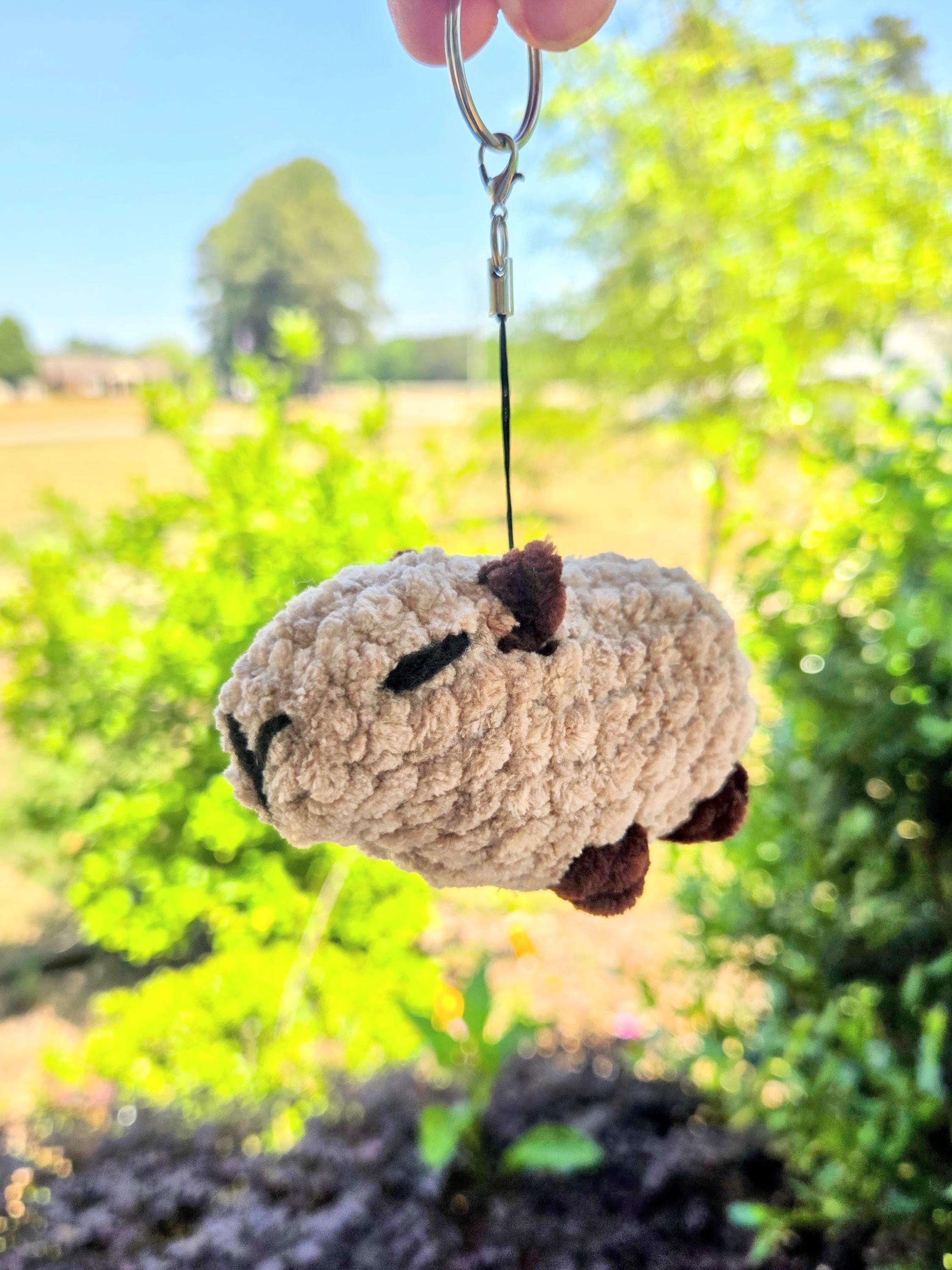 Mini Capybara Keychain - Handmade Kawaii Bag Charm.