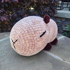 Crochet Capybara Plush Mom and Baby Set, Handmade Amigurumi Animal Toy.