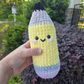 Large Crochet Pencil Plush - 12 Inch Handmade Teacher Gift, Novelty Desk Decor.