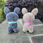 Crochet French Bulldog Plush - Handmade Frenchie Toy, Weighted Desk Buddy.