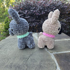 Crochet French Bulldog Plush - Handmade Frenchie Toy, Weighted Desk Buddy.