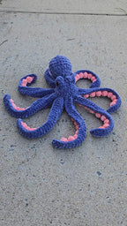 Handmade Large Custom Crochet Octopus - Pick Your Own Colors.