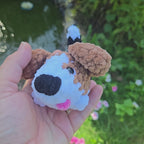 Custom Crochet Dog Plush, Pocket Pup Amigurumi Stuffed Animal, Breed Colors Handmade Toy