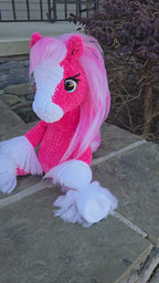 Custom Crochet Horse Plush Handmade Stuffed Animal Choose Colors Sizes Personalized Horse Toy Gift